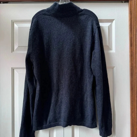 Banana Republic Luxury Blend Angora Cashmere Cotton Button Up Pullover size L - Picture 2 of 10